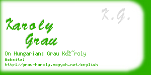 karoly grau business card